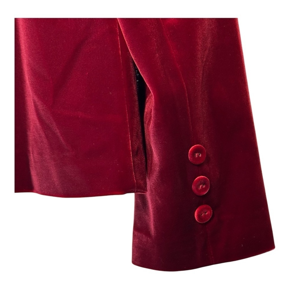 FAVORITE DAUGHTER Amore Velvet Blazer in Maroon NWT - Picture 10 of 11